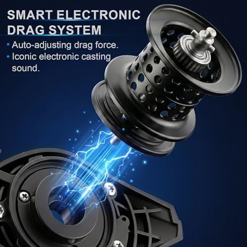 Baitcasting Reel with Digital Control, 7.1:1 Gear Ratio, 6+1 BB - Image 3