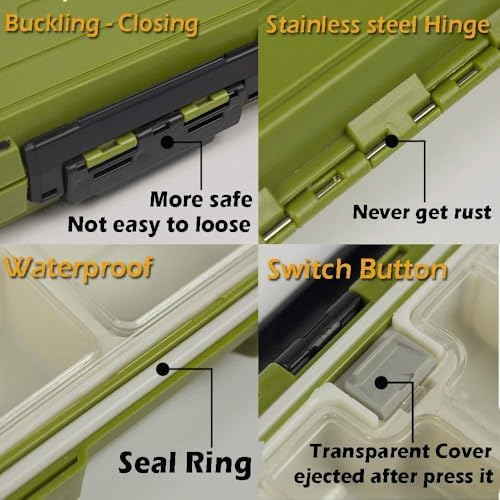 Fishing Lure Boxes, Waterproof Portable Tackle Box Organizer With Storing Tackle Set Plastic Storage - Mini Utility Lures Fishing Box, Small Organizer Box - Image 6