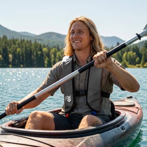 Automatic Inflatable Life Jacket,Preserver PFD for Adults,Life Vest for Adult,Supports Weight up to 330 pounds - Image 5
