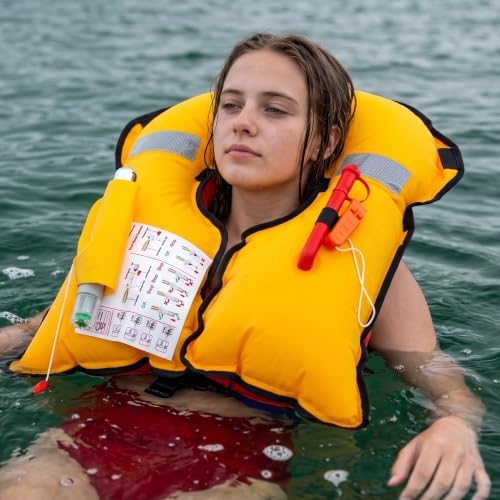 Manual Inflatable Life Jackets for Women,Life Vest for Adults,Preserver PFD for Women,Supports Weight up to 330 pounds - Image 6