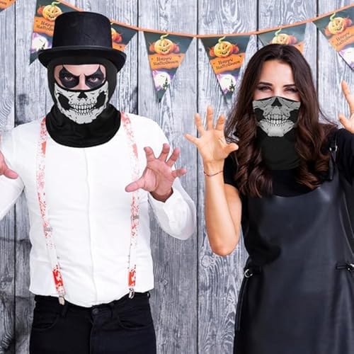 Skeleton Gloves and Skull Mask, Ghost Balaclava Halloween - Image 6
