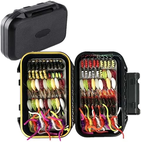 Fly Fishing Flies Kit 40/137pcs Dry/Wet Flies Assortment Nyphms Popper Streamer for Trout Bass Steelhead Fish+ Fly Box - Image 5