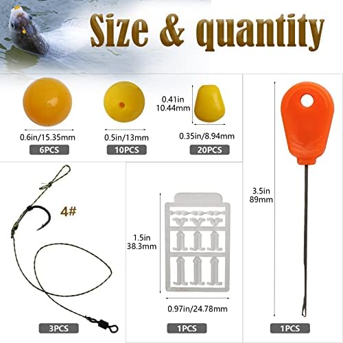 Dovesun Carp Fishing Hair Rigs Carp Fishing Equipment with Baits Hooks Accessories 41PCS/151PCS - Image 6