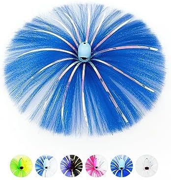 BLUEWING Sea Trolling Lures with Lead Head Saltwater Fishing Witches Big Game Ballyhoo Skirt for Tuna, Wahoo, Sailfish, Mahi Mahi 1oz, 2oz, 4oz, 6oz, 8oz by BLUEWING