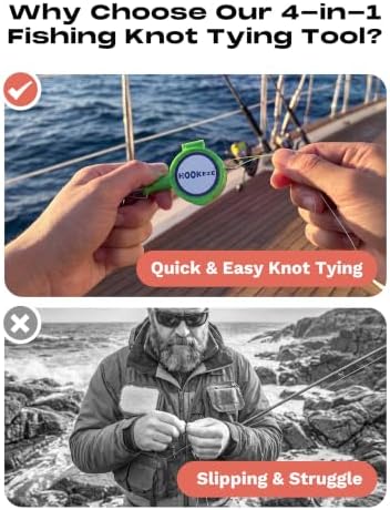 HOOK-EZE Fishing Knot Tying Tool | Protect from Fish Hooks | Tie Fishing Knots Easily | Cool Gadgets for Fishermen | Ice Fly Fishing | Fishing Accessories for Beginner Anglers | Nail Knot Tool - Image 2