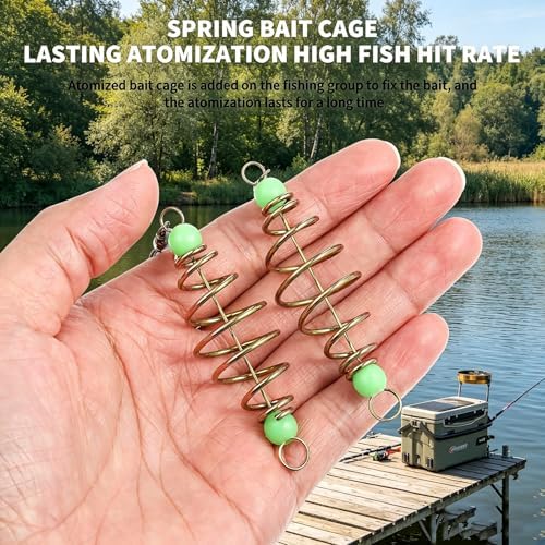 30PCS Fishing Bait Trap Cage Feeder Basket Holder Coarse Lure Feeder Carp Fishing Tackle Kit Bait Thrower, Fishing Feeder Bait Cage Lure Fish Accessories - Image 2