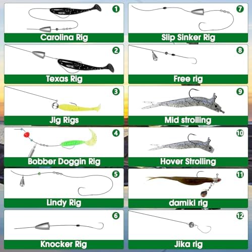 FONMANG 322-Piece Fishing Lures Kit - Buzz Bait/Spinner Baits/Jig/Frog, Fishing Tackle Box with Tackle Included, Soft Bait/Hooks/Weights, Fishing Gear Lure Kit Gift for Men Freshwater Bass Trout - Image 5