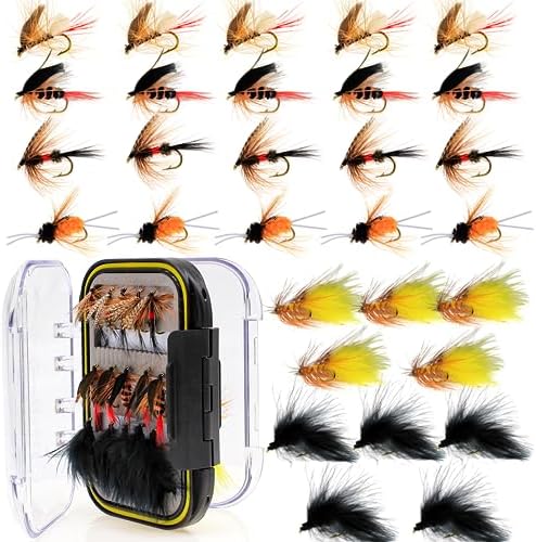 Fly Fishing Poppers Dry Flies Topwater Lures Bass Trout Kit Pro XL by Ghanneey