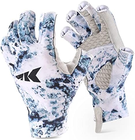 KastKing La Sal UPF50+ Fingerless Fishing Gloves, Men and Women by KastKing
