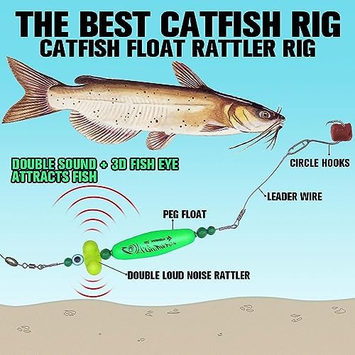 Catfish-Rig-for-Bank-Fishing-Catfishing-Tackle-Floats-with-Rattler-Santee Cooper Rig Equipment - Image 2