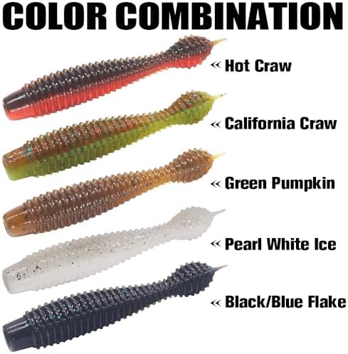 Ned-Rig-Kit-Finesse-Baits-Soft-Plastic-Worms-Fising-Lure for Bass Stick Swimbait Minnow Crawfish Lures Shroom Ned Jig Head Kit - Image 3
