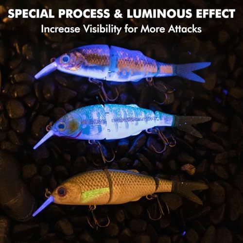 TRUSCEND Swimmax Easy Catch Fishing Lures with BKK Hooks, Wiggling, Vibrating, Rattling and Gurgling for More Bite, Heavy-Duty Dyneema Fiber Jointed Swimbaits for Bass, Trout, Walleye, Crappie, Pike - Image 5