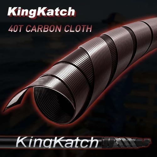 Ultralight Fishing Rod 5’6”-6’6”UL, 2-Piece Spinning & Casting Rod, Carbon Graphite Lightweight Blank, Sensitive Fast Action Trout Rod, Black Fishing Pole with Red Triangle EVA Handle - Image 6