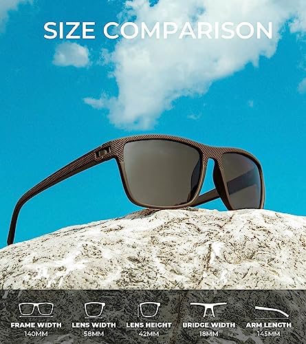 KALIYADI Polarized Sunglasses for Men, Lightweight Sun Glasses with UV Protection for Driving Fishing Golf - Image 3