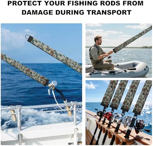 Neoprene Camo Fishing Rod Sleeves,Fishing Pole Sleeves,Fishing Rod Socks - Image 6