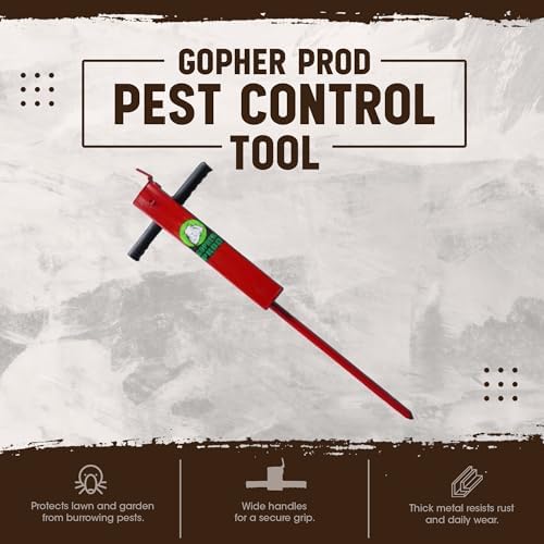 Rugged Ranch MGP1 Professional Powder-Coated Mole & Gopher Bait Tool, Red - Image 2