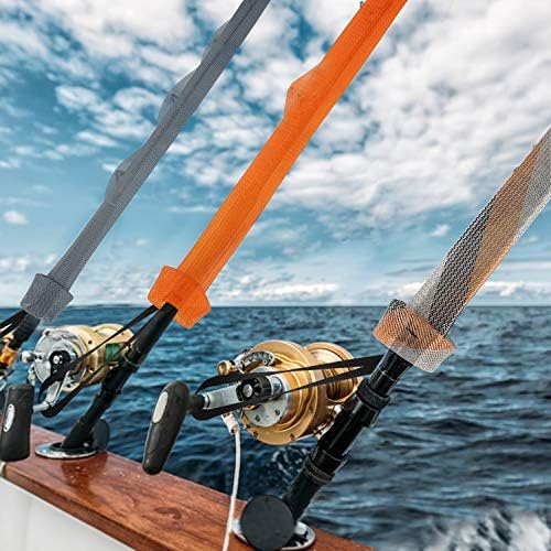 Fishing Rod Cover - 4 Pack Rod Sleeve Socks with Lanyard for Fly, Spinning, Casting, Sea Fishing - Image 7