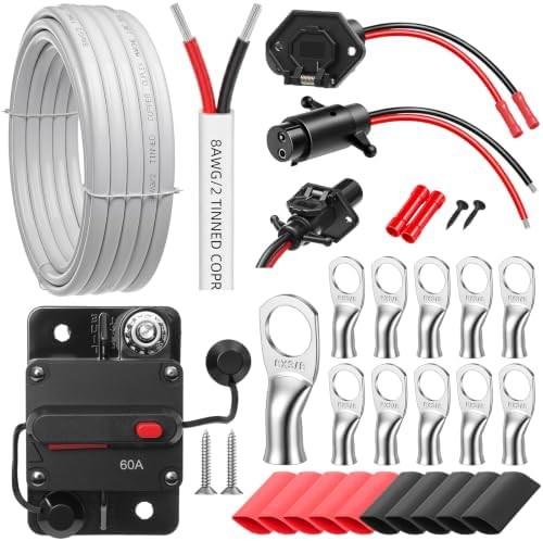 13 Pcs Trolling Motor Wire Kit, Tinned Copper Cable by Saysurey