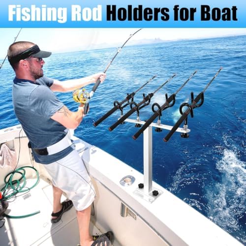 Aluminum Fishing Rod Holder for Boat, 360 Degree Rotation Adjustable Height - Image 6