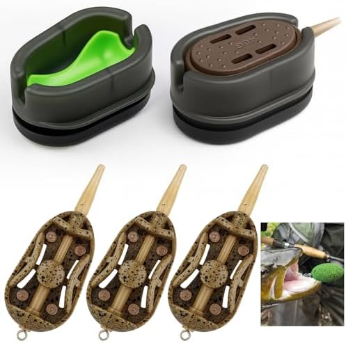 DONQL 3PCS Inline Method Feeders Cage Feeder Fishing Carp Fishing by DONQL