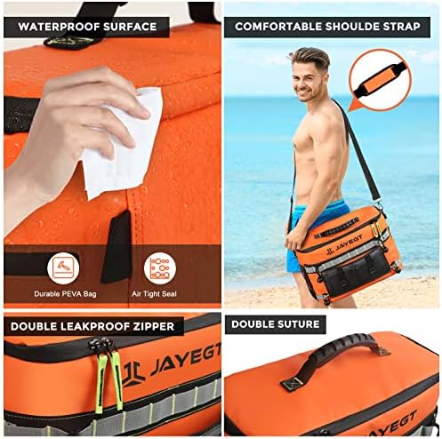 Kayak Cooler Behind Seat - Waterproof Cooler Bag Compatible with Lawn-Chair Seat Kayak，Kayak Accessories Camping Cooler, Portable Ice Chest for Fishing, Beach, Travel,Picnic, Cooler Leak-Proof - Image 6