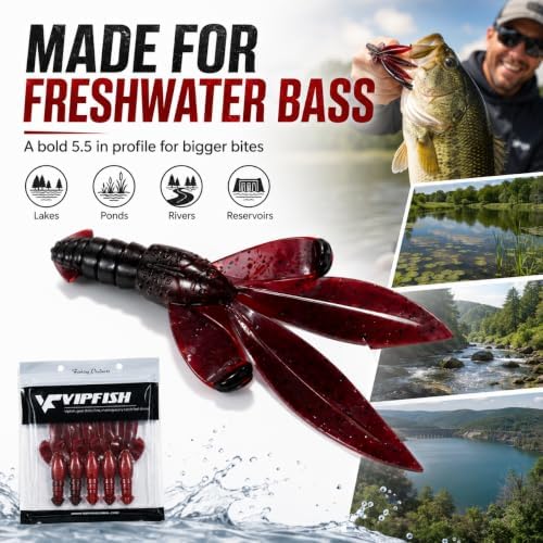 5.5" Creature Bait Soft Plastic Fishing Lures - Image 6