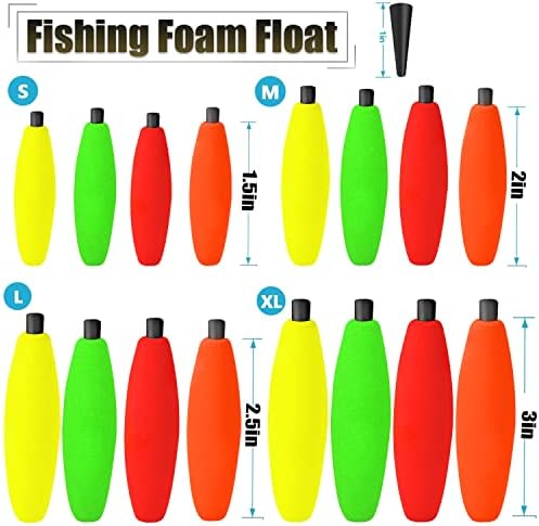 Peg Floats for Catfish Crappie,Foam Cigar Slip Fishing Corks Bobbers for Santee Rig - Image 2