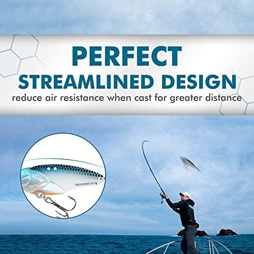 TRUSCEND Swim or Jig Fishing Spinner Baits for Freshwater and Saltwater, Rooster Tail Fishing Lures for Trout Bass Walleye Crappie Salmon Pike, Blade Bait with Copper Blade - Image 4