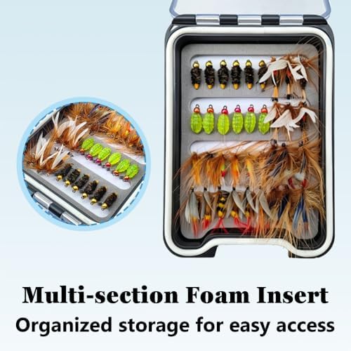 36PCS Fly Fishing Flies Kit with Storage Box, Hand Tied Flies for Lakes - Image 5