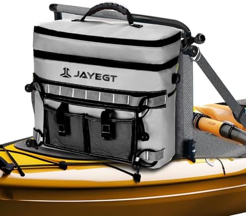 Kayak Cooler Behind Seat - Waterproof Cooler Bag Compatible with Lawn-Chair Seat Kayak，Kayak Accessories Camping Cooler, Portable Ice Chest for Fishing, Beach, Travel,Picnic, Cooler Leak-Proof by JAYEGT