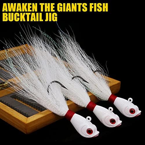 Bucktail-Jigs-Saltwater-Hair-Jigs-Head -Fishing-Lures-Assorted Kit - Image 2