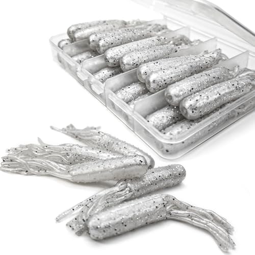 Tube Baits Tube Worms for Bass Fishing, 20 Pcs, 3.5 Inch by VMSIXVM
