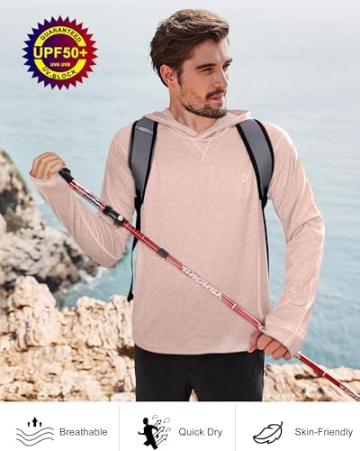 Roadbox Men's UPF 50+ Fishing Shirts, Long Sleeve UV Sun Protection Hoodie - Image 5