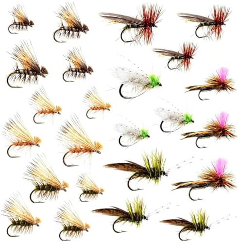Outdoor Planet 12/16 / 24 Caddisflies/Mayfly/Attractor Nymph/Dragonflies and Damselflies/Stonefly/Hopper/Salmonfly/Dry Flies for Trout Fly Fishing Flies Lure Assortment by Outdoor+Planet
