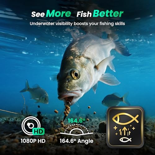 【2026 Upgrade Version】 Canfish CF1 Underwater Fishing Camera,1080P Full HD Portable Video Fish Finder,APP Remote Control Real-time Observation,Fish Coming Reminder Fishing Camera - Image 3