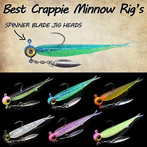 Crappie-Baits- Plastics-Jig-Heads-Kit-Shad-Minnow-Fishing-Lures-for Crappie-Panfish-Bluegill-40 &135 Piece Kit - Image 5
