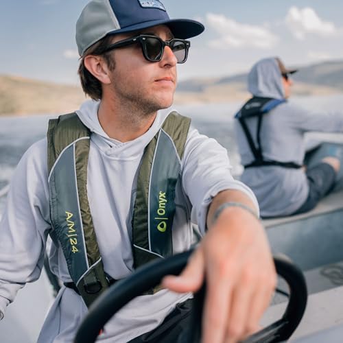 Onyx A/M-24 Automatic/Manual Inflatable Life Jacket, U.S. Coast Guard Approved, Low Profile, Compact Design, Manual Convertible Inflation Option - Image 2