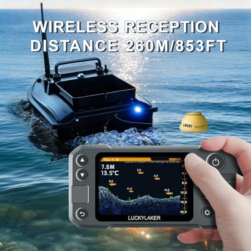 LUCKY Kayak Portable Fish Finder Transducer Wireless Sonar Fish Finders Boat Rechargeable Handheld Fish Depth Finder Fishing MT-202 - Image 2