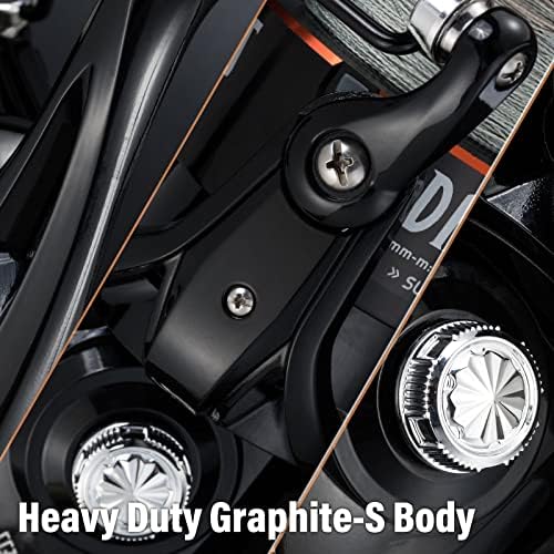 Dr.Fish Darkness Spinning Reel 8000/9000 Saltwater Surf Fishing Graphite Body, 9+1 Stainless Steel BBS, 35lb Carbon Fiber Drag, Spare Spool, Heavy Duty Big Game Fishing Surf Casting - Image 2