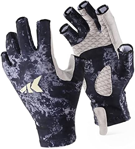 KastKing La Sal UPF50+ Fingerless Fishing Gloves, Men and Women by KastKing