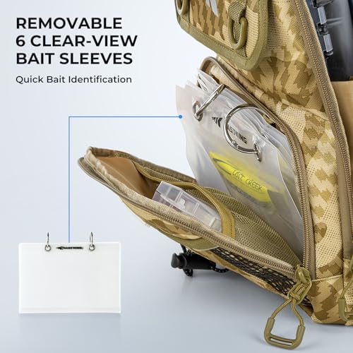 KastKing BaitSpace Fishing Sling Bag, Fishing Backpack with Rod Holder - Image 4