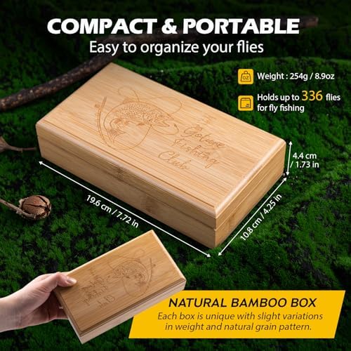 Goture Fly Fishing Flies Assortment Kit with Wooden Fly Box - Image 5