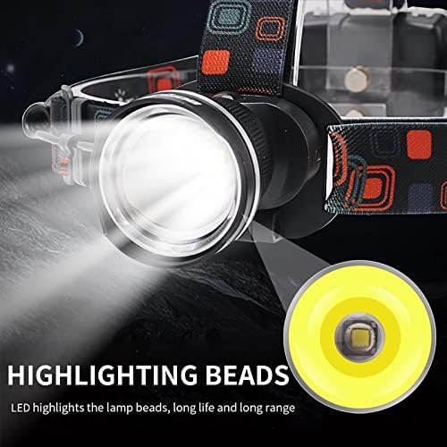 BORUIT RJ-2166 Super Bright LED Headlamp with White Light,3 Modes Adjustable Headlight Flashlight,IPX4 Waterproof Head Torch Great for Running, Camping, Hiking(Black) - Image 2