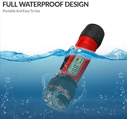 Depth Finder with Temperature Portable Ice Fish Finder Contour Readout Fish Depth Finder Handheld Fishfinder Depth Readout LCD Display Fish Detector Device Lake Sea Boat Kayak River Fishing - Image 4
