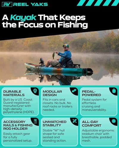 Reel Yaks Radar Modular Fishing Kayak, 10ft, 430 lbs Capacity - Image 2