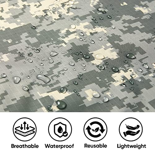 PTEROMY Hooded Rain Poncho for Adults, Reusable Waterproof Raincoat - Image 5