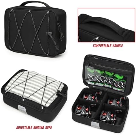 Fishing Tackle Bag, Detachable Fishing Reels Storage Pouch, Fishing Gear Organizer, Adjustable Shoulder Strap Fishing Bags for Saltwater & Freshwater - Image 4