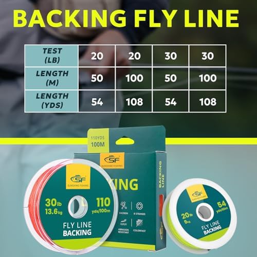 SF Fly Line Backing for Fly Fishing Braided 20/30LB Polyester Trout Salmon - Image 2