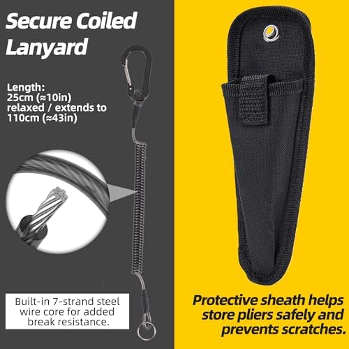 BiteX Long Nose Fishing Pliers, Braid Cutter & Hook Remover, Saltwater - Image 6