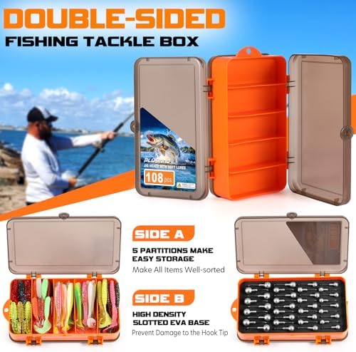 PLUSINNO Fishing Lures, Bass Fishing Gear Kit with Lure Tackle Box - Image 2